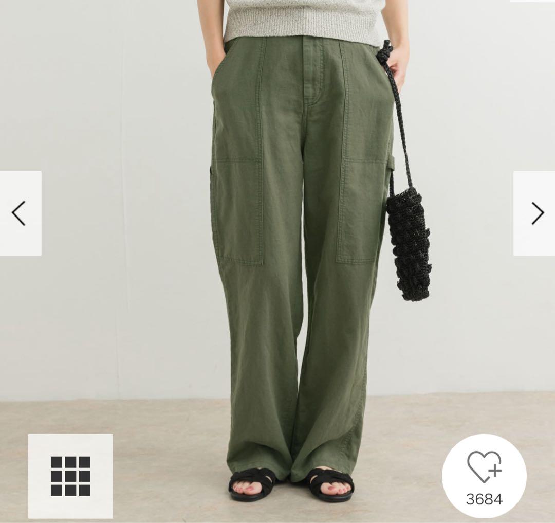 アーバンリサーチドアーズ 麻綿 製品染めペインターパンツ
