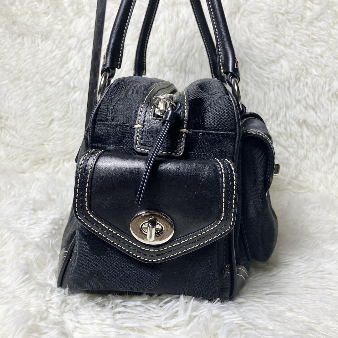 美品✨️ COACH ハンドバッグ ミニボストン レザー キャンバス