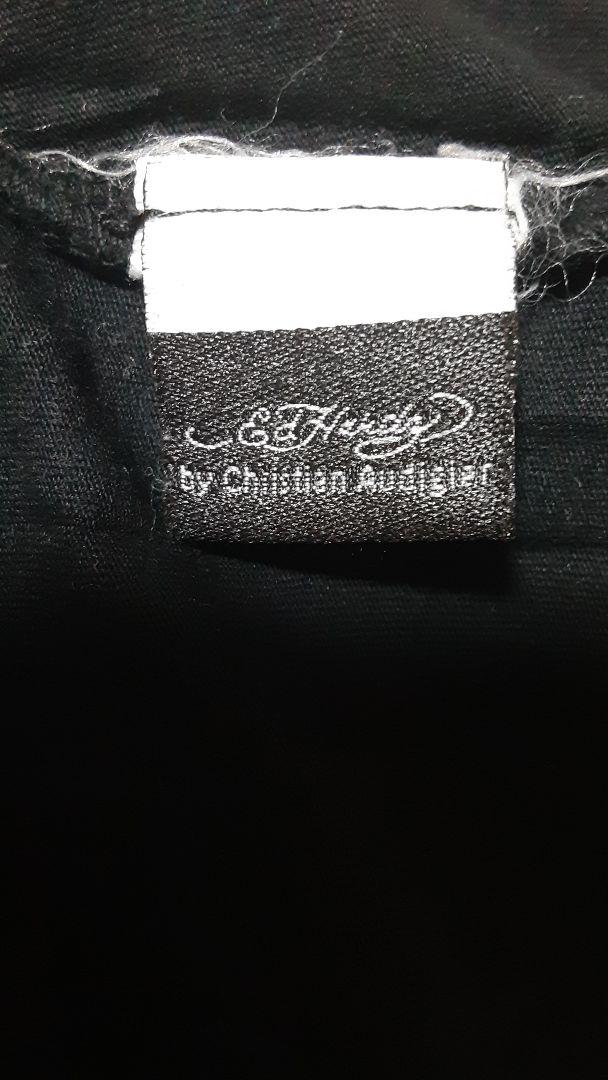 Ed Hardy バラ刺繍 Tシャツ XS ネイビー