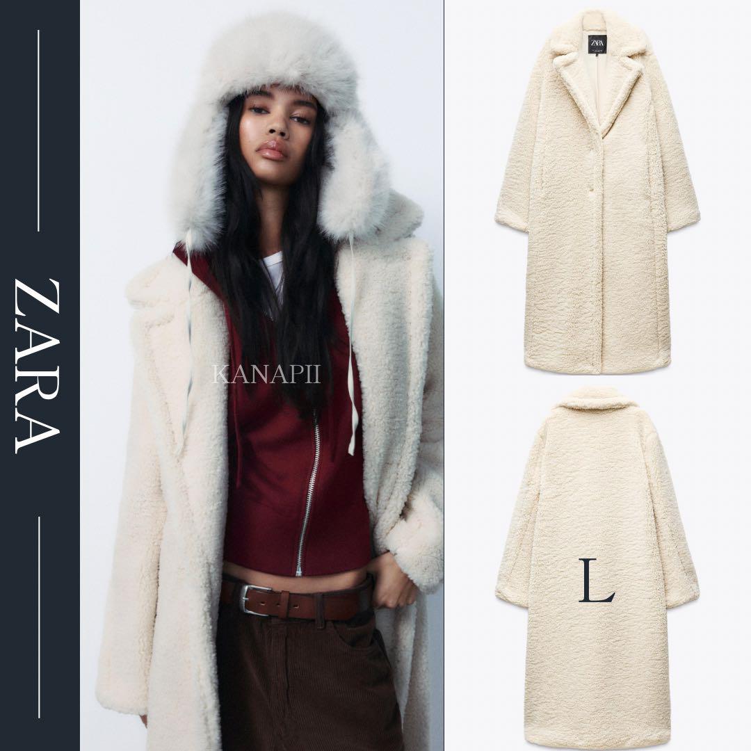 新品未使用】 ZARA ロングボアコート L - メルカリ