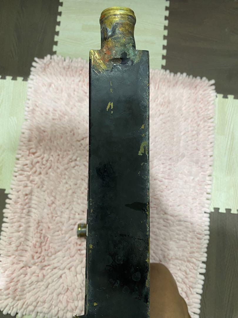 ラジエーター 金属製 黒色 2口