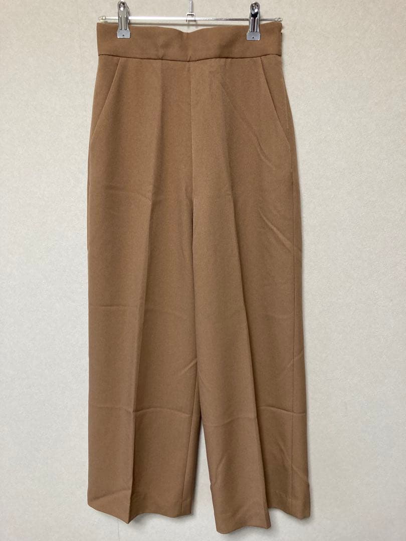 SNIDELハイウェストワイドパンツ ベージュ 0サイズS Snidel