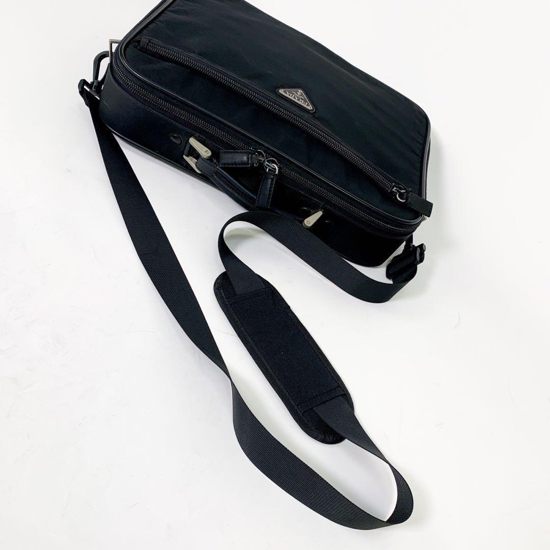 【正規品】PRADA プラダ ビジネスバッグ 2WAY 三角ロゴ A4可 黒