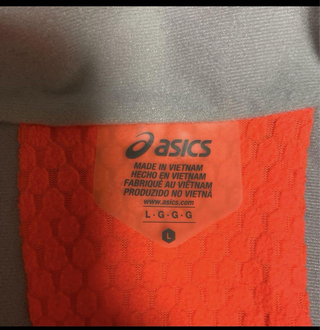 asics ウインドブレーカー Lサイズ ピンク・黒