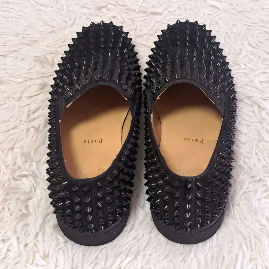 箱付き クリスチャンルブタン ローラーボート フラット スタッズ　スリッポン 箱付き クリスチャンルブタン ローラーボート フラット スタッズ　スリッポン