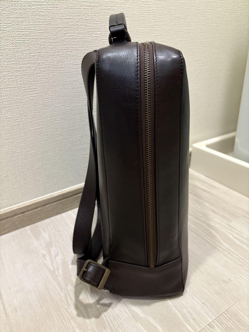 【美品】MOTHERHOUSE アンティークスクエアバックパック ダークブラウン