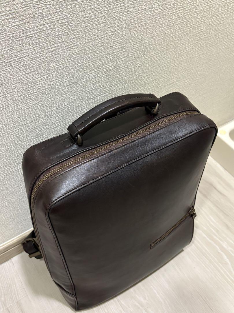 【美品】MOTHERHOUSE アンティークスクエアバックパック ダークブラウン