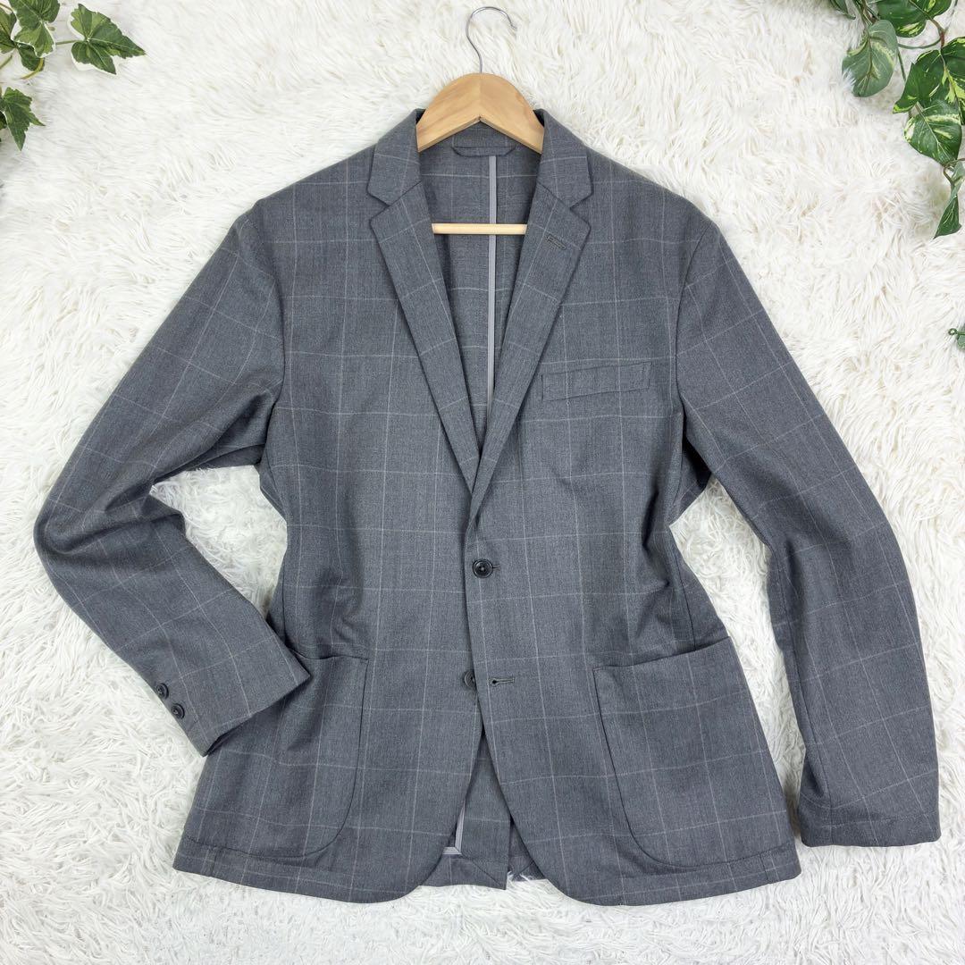 美品　ユナイテッドアローズ　トラベルジャケット　ストレッチ　ウィンドウペン　L