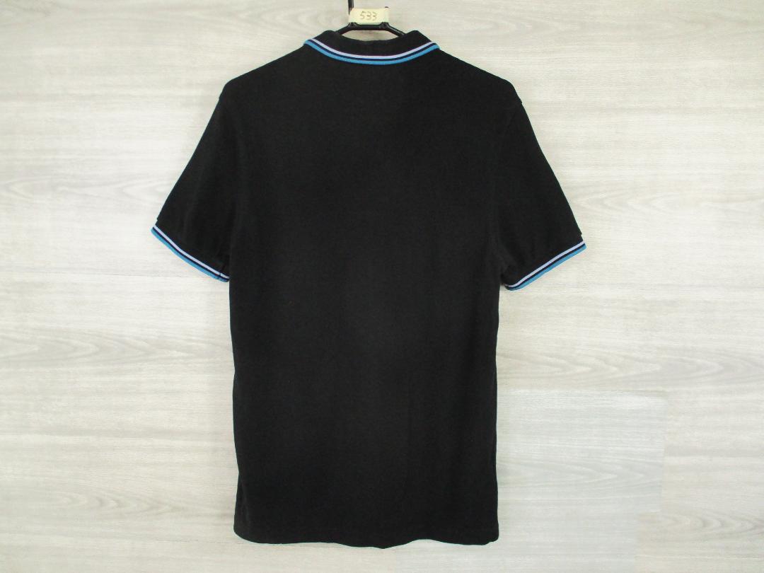 フレッドペリー　ポロシャツ　半袖　黒　金　刺繍　ロゴ FRED PERRY フレッドペリー＜刺しゅうロゴ 半袖ポロシャツ