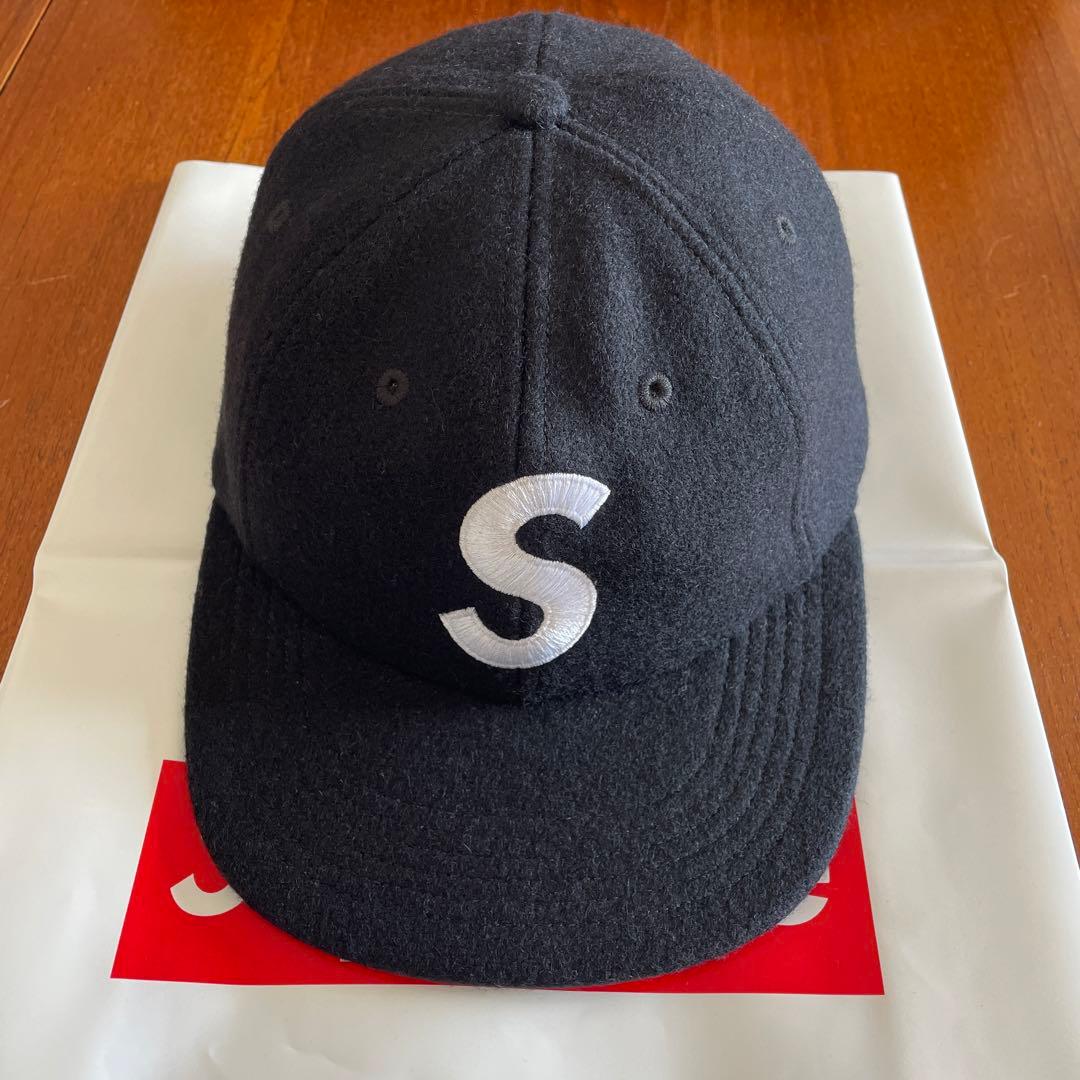 Supreme Sロゴ ブラックキャップ