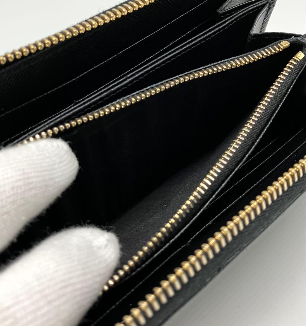 ⭐️ 極美品 プラダ サフィアーノ トライアングル ラウンドファスナー 長財布