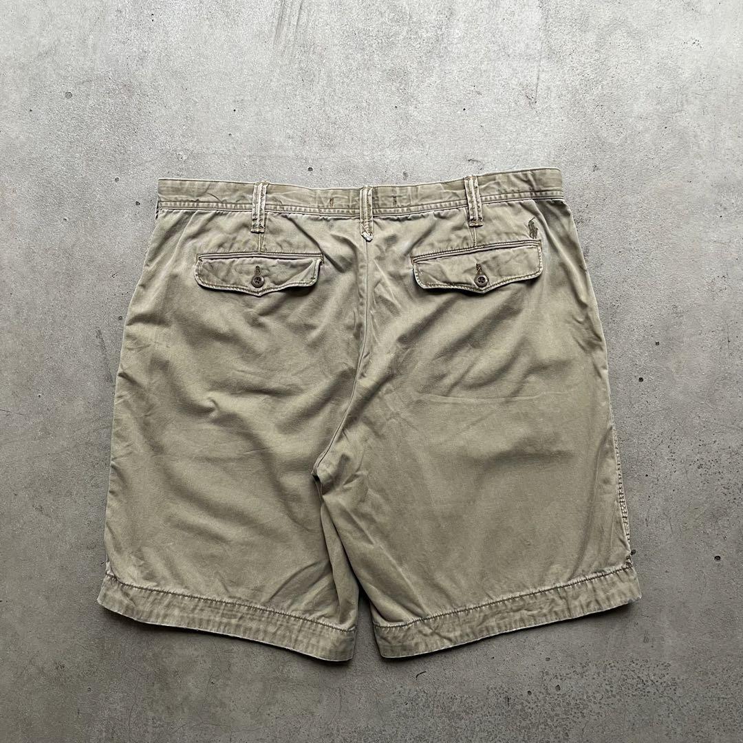 90s Ralph Lauren コットンバギーショーツ W38 ミリタリー