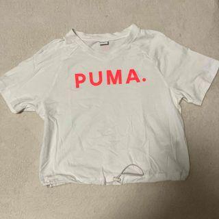 PUMA ホワイト ショート丈 Tシャツ
