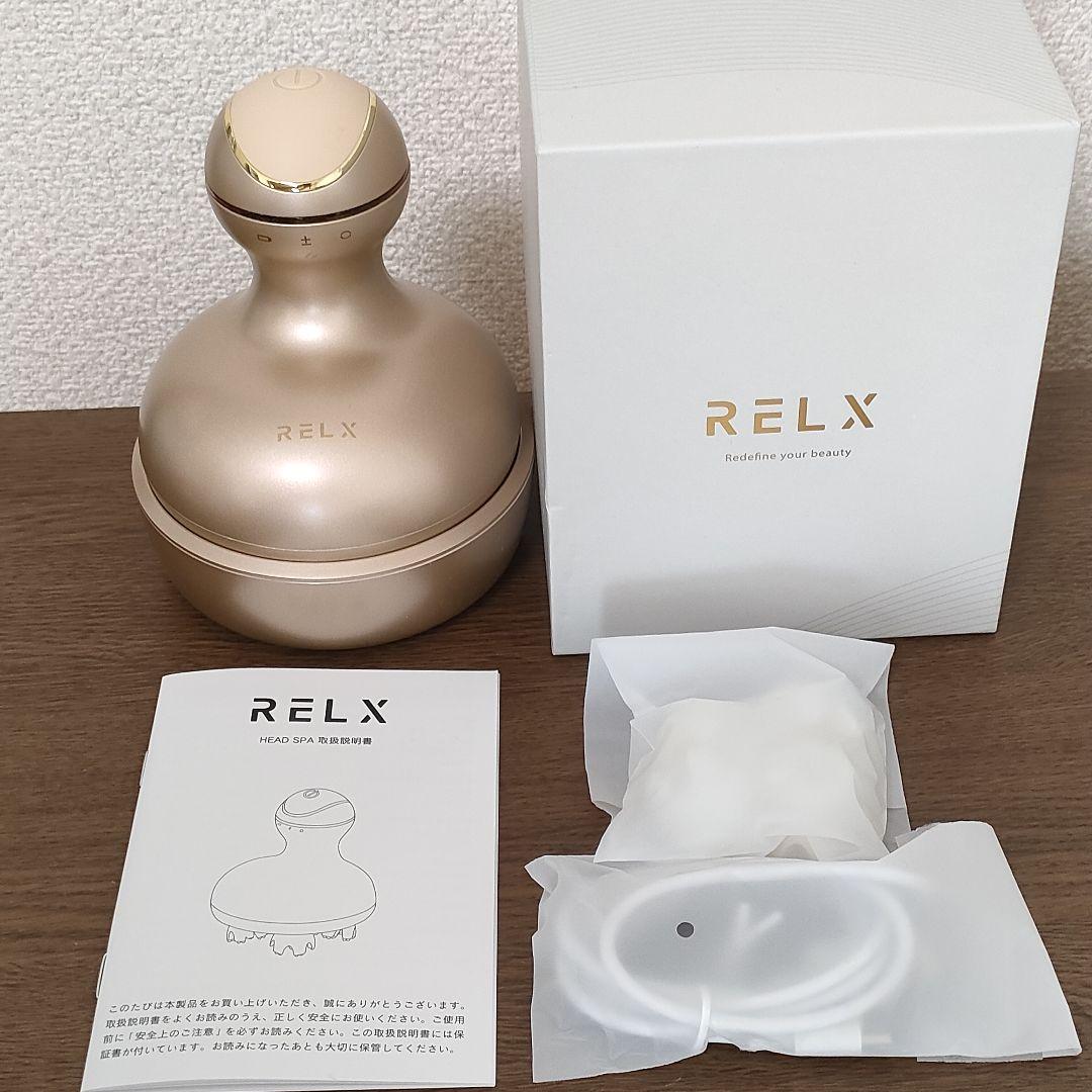RELX ヘッドスパ 電動頭皮ブラシ ゴールド - メルカリ