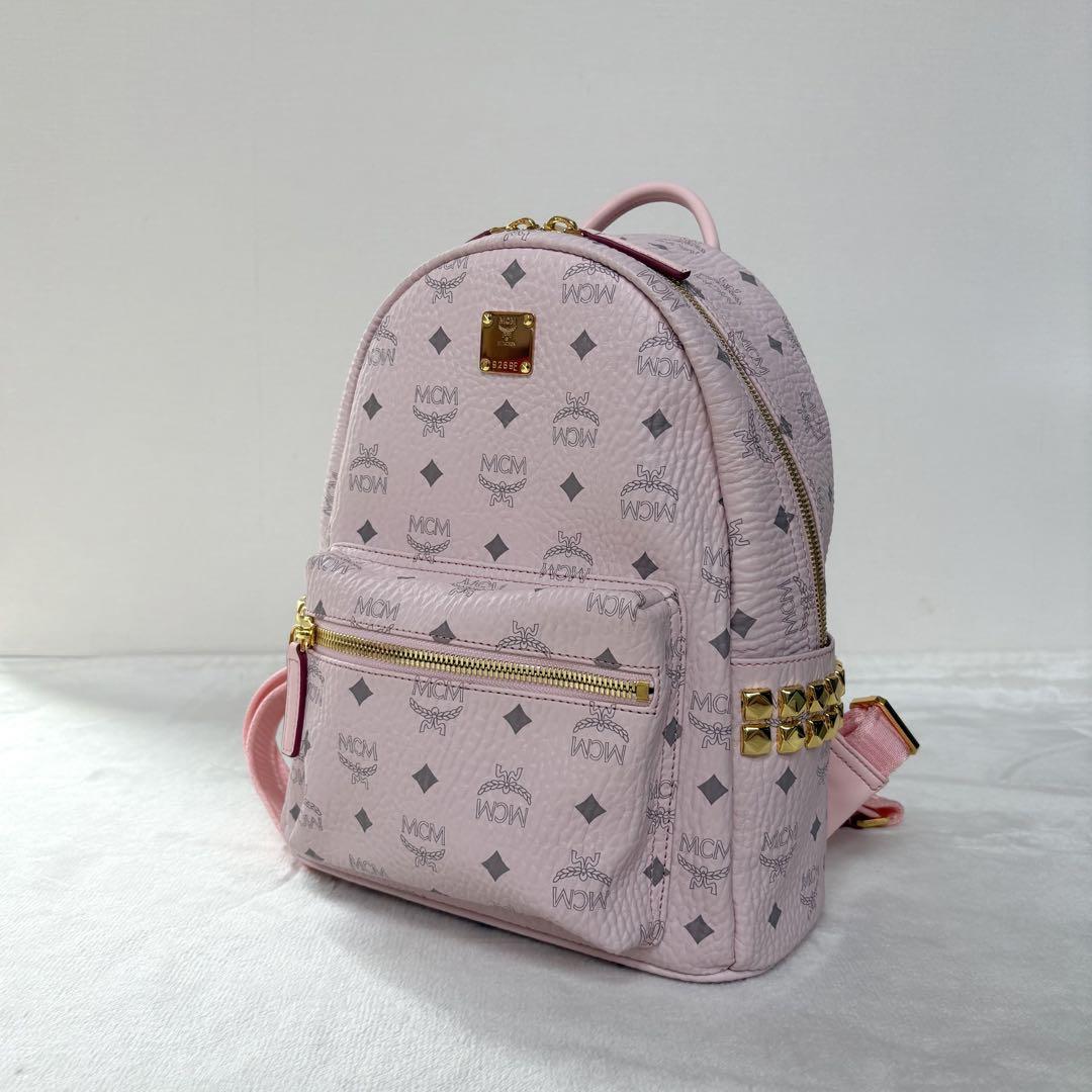 MCM ミニサイズ パウダーピンク スタッズ リュック Amazon.co.jp: [ エムシーエム ] MCM リュック スターク Mini
