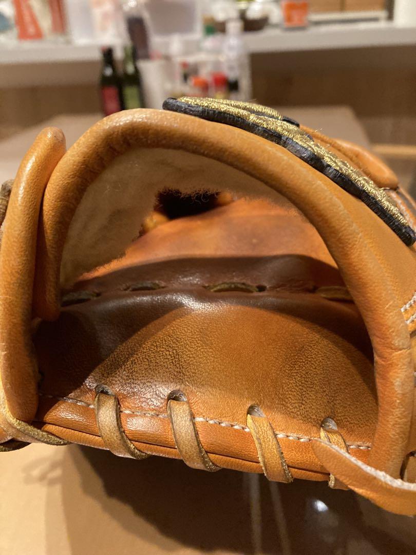 スラッガー硬式グローブ オレンジ(内野手用)右投げ