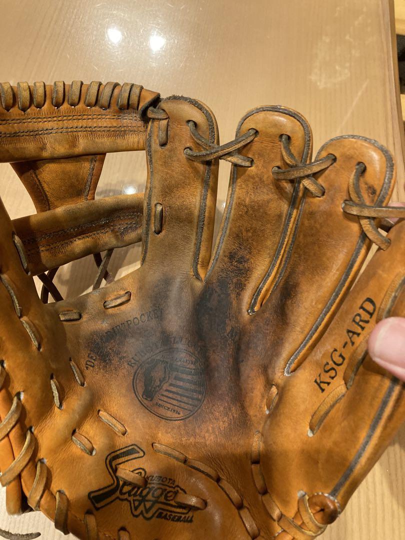 スラッガー硬式グローブ オレンジ(内野手用)右投げ