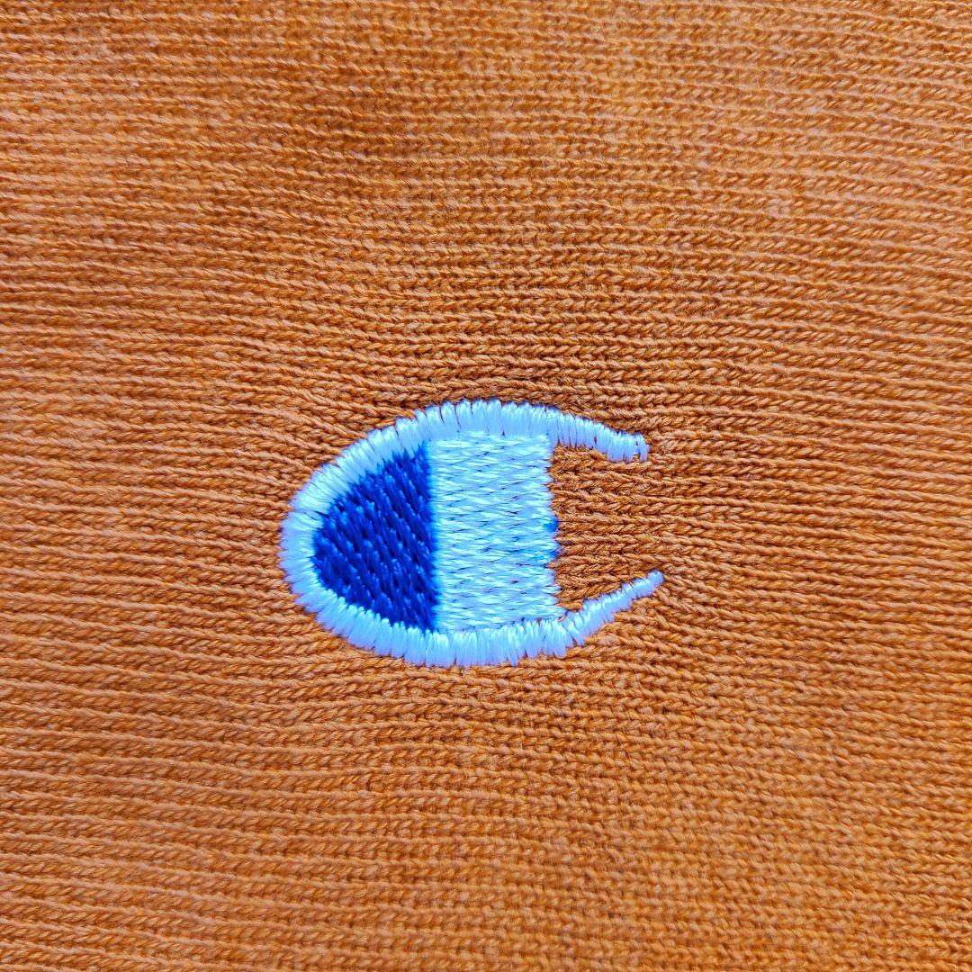 90s チャンピオン リバースウィーブ 刺繍タグ マスタード 青目 USA製 L