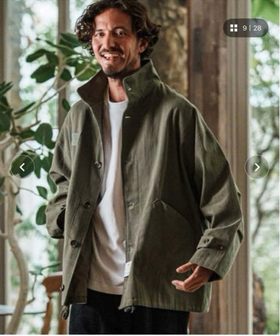 mj10494 スラブミリタリースタンドカラーオーバーサイズジャケット