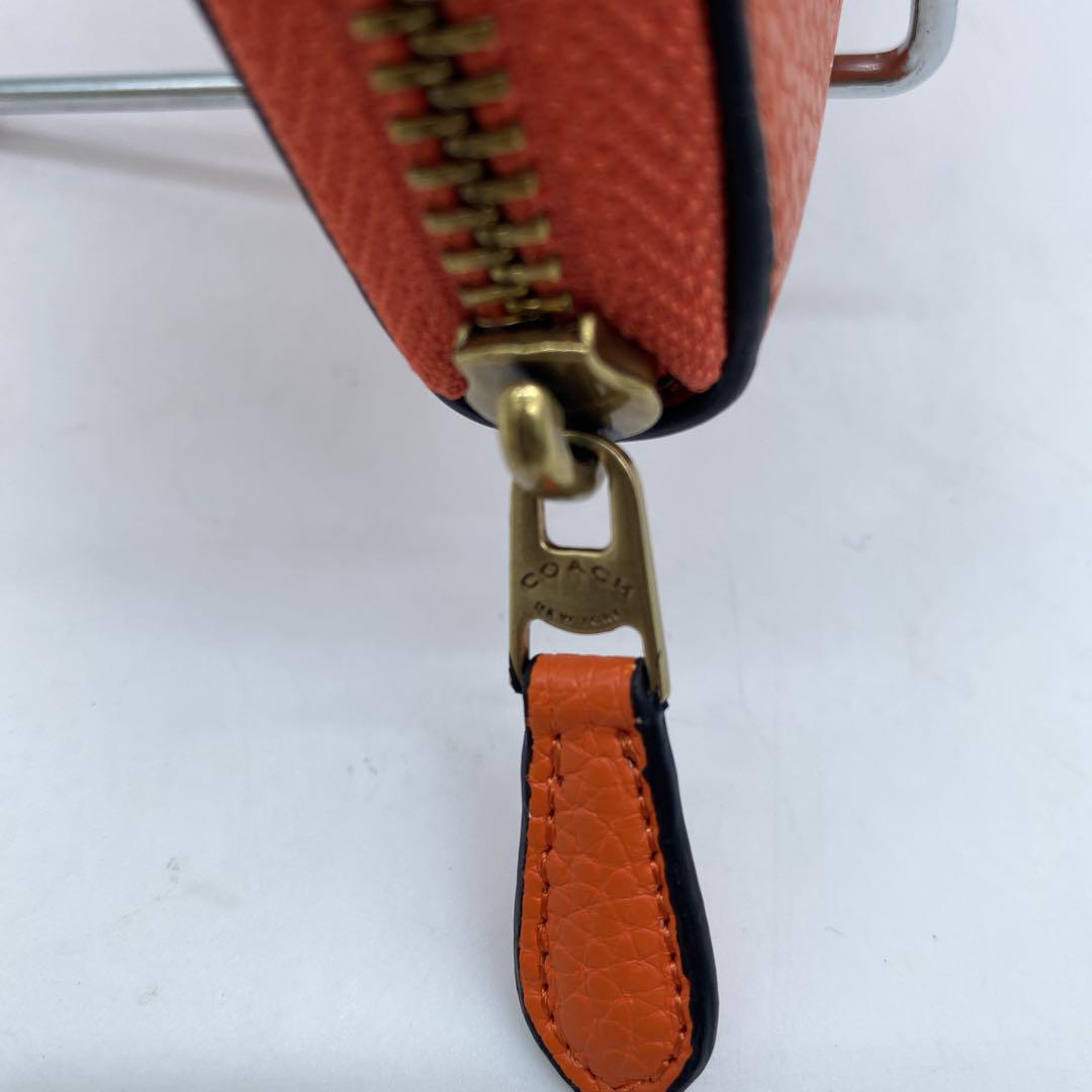 【新品未使用】COACH コーチ 長財布 オレンジ ロゴ