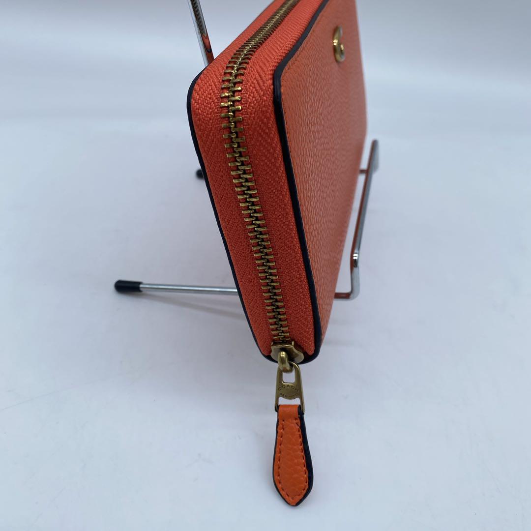 【新品未使用】COACH コーチ 長財布 オレンジ ロゴ
