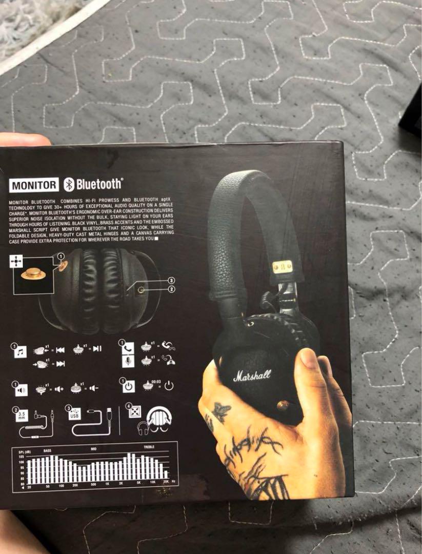 Marshall Monitor Bluetooth ヘッドフォン ブラック