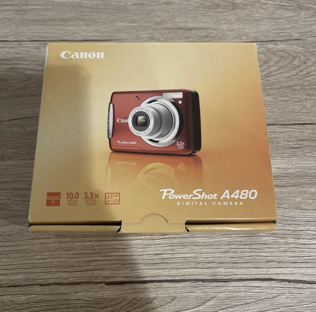1398.Canon Powershot デジカメ A480 レッド