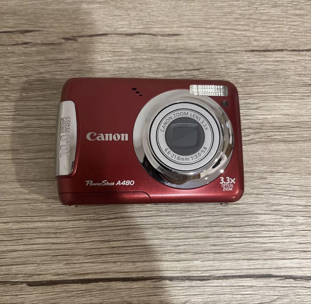 1398.Canon Powershot デジカメ A480 レッド
