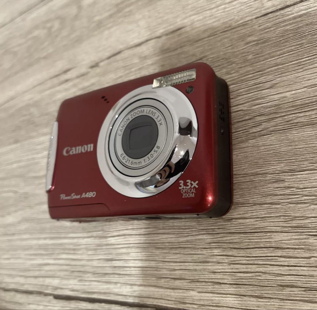 1398.Canon Powershot デジカメ A480 レッド