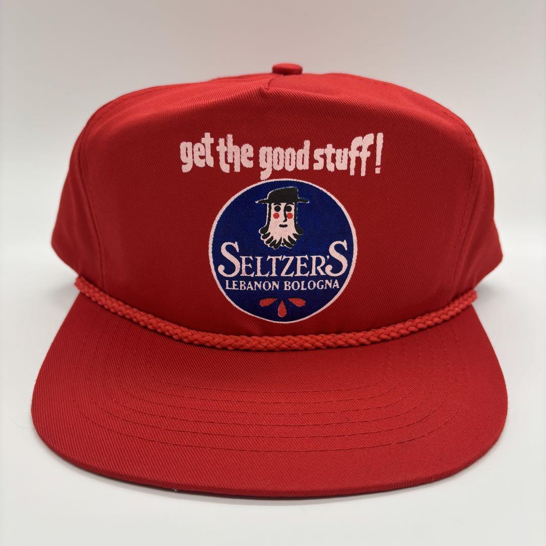 90s　ヴィンテージ　SELTZER'S　ソーセージプリント　トラッカーキャップ