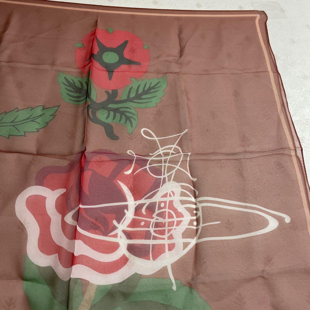 未使用品 Vivienne Westwood スカーフ シースルー オーブ 花