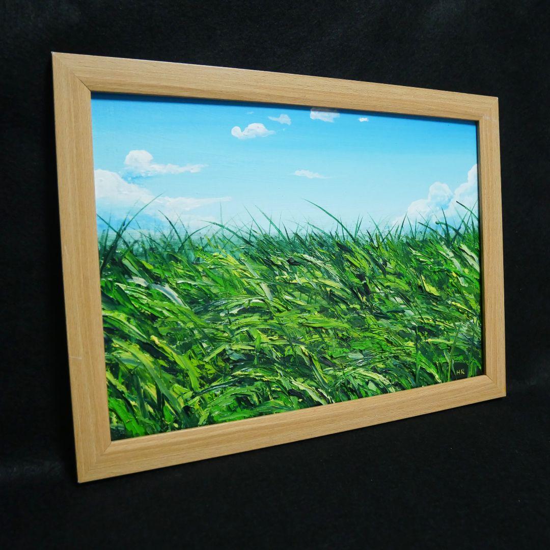 油絵 絵画 【風に揺れる】