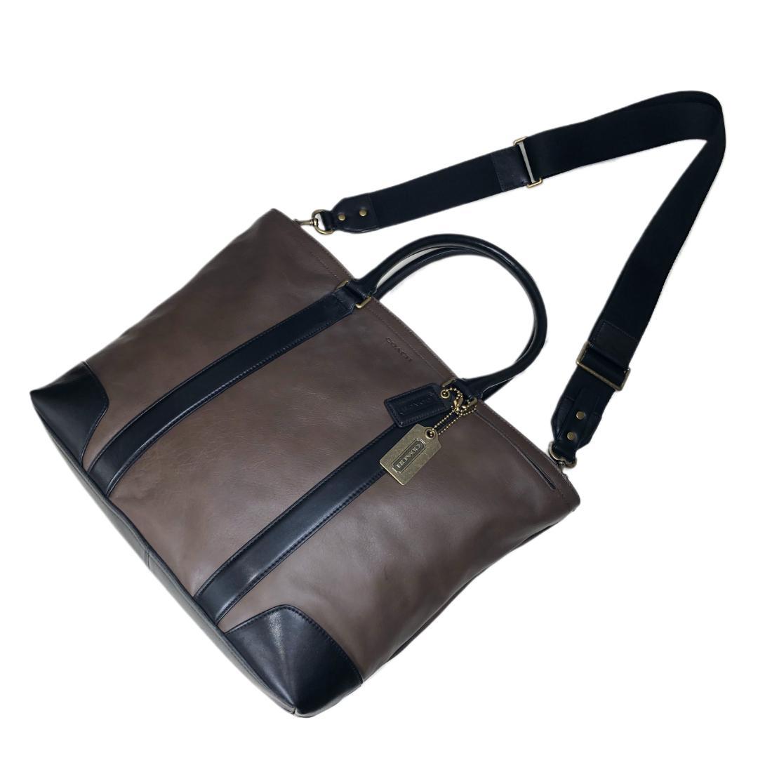✨美品♣コーチ☆ブリーカー◆2WAY♡ビジネスバッグ★上質レザー◇大容量☆A4可