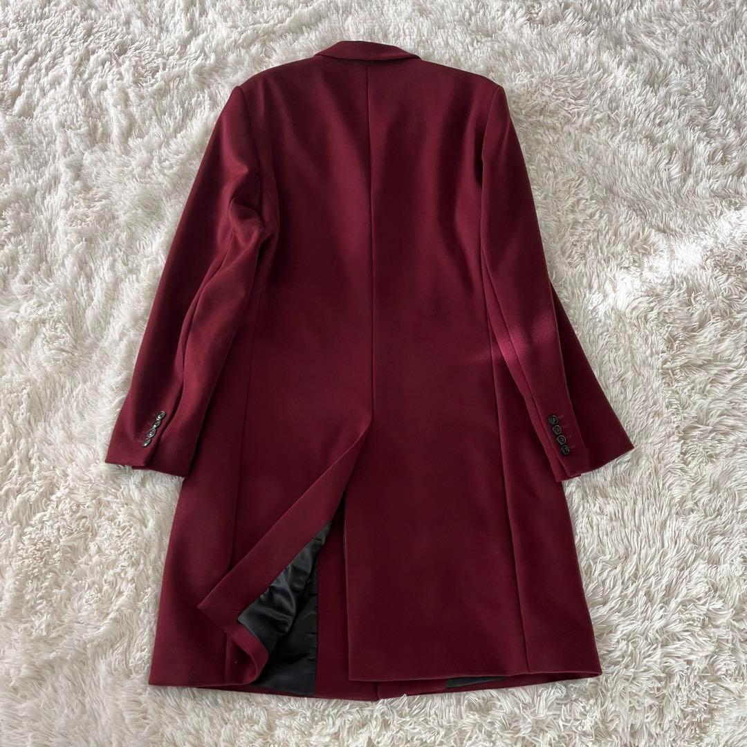 極美品 ZARA ロング チェスターコート ボルドー 大きめサイズL