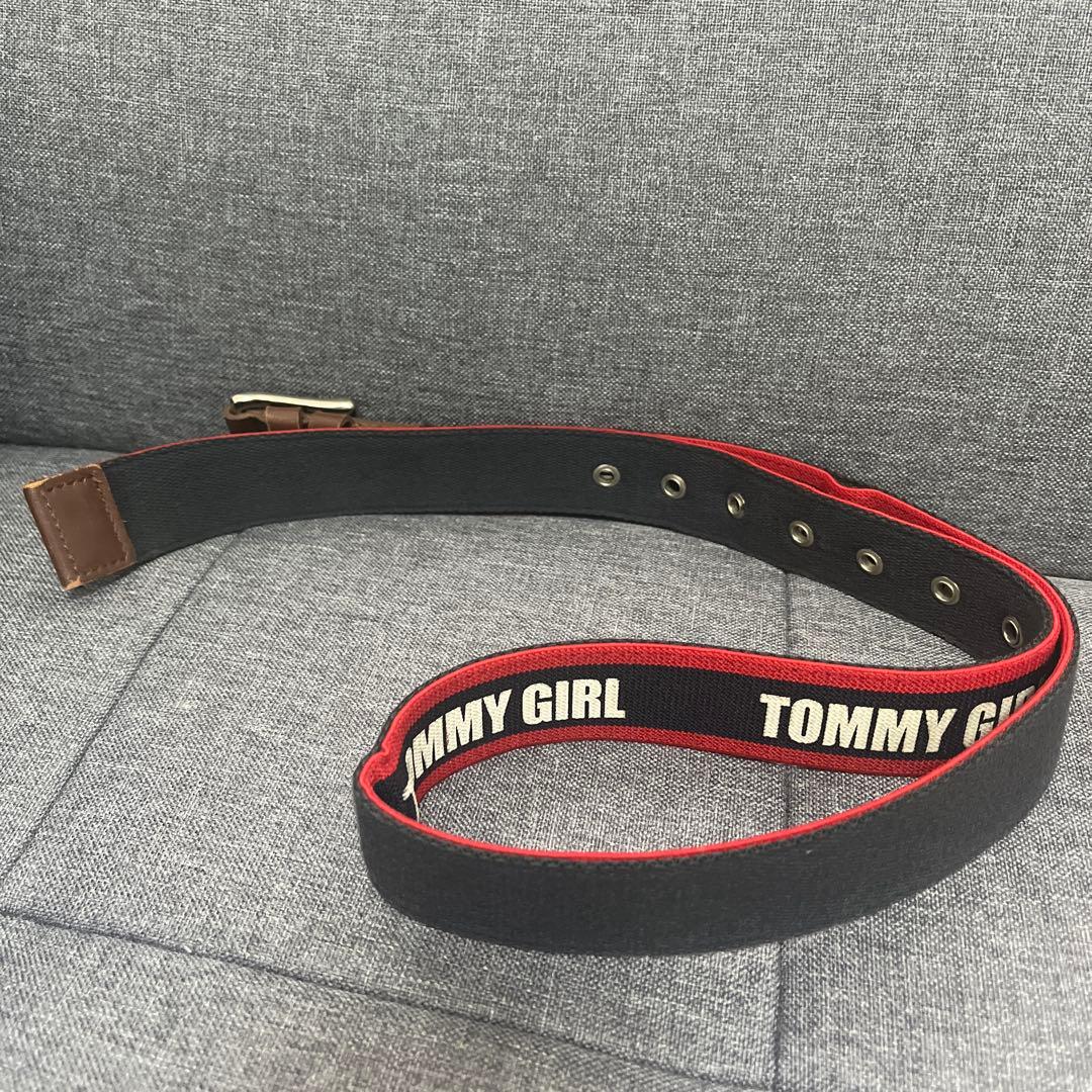 TOMMY GIRL ロゴ入りストレッチベニム&ベルト