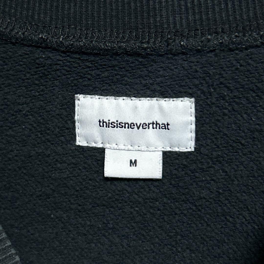 thisisneverthat☆トレーナー センター刺繍ロゴ ブラック M