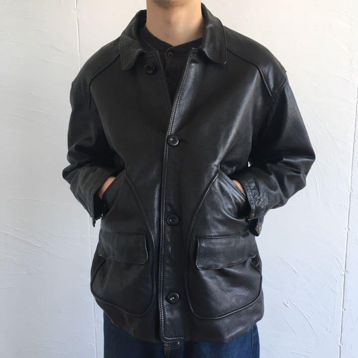 80’s ヴィンテージ レザージャケット レザーコート レザーブルゾン
