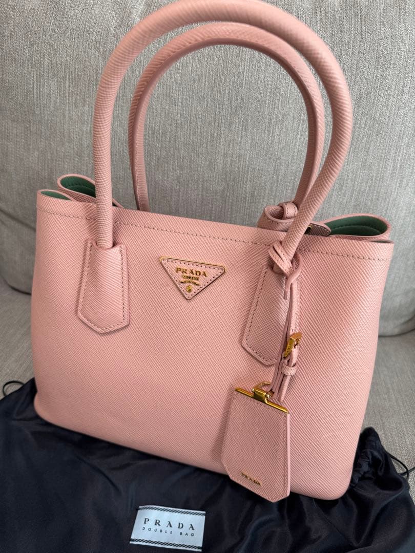PRADA サフィアーノ ドゥーブレハンドバッグ