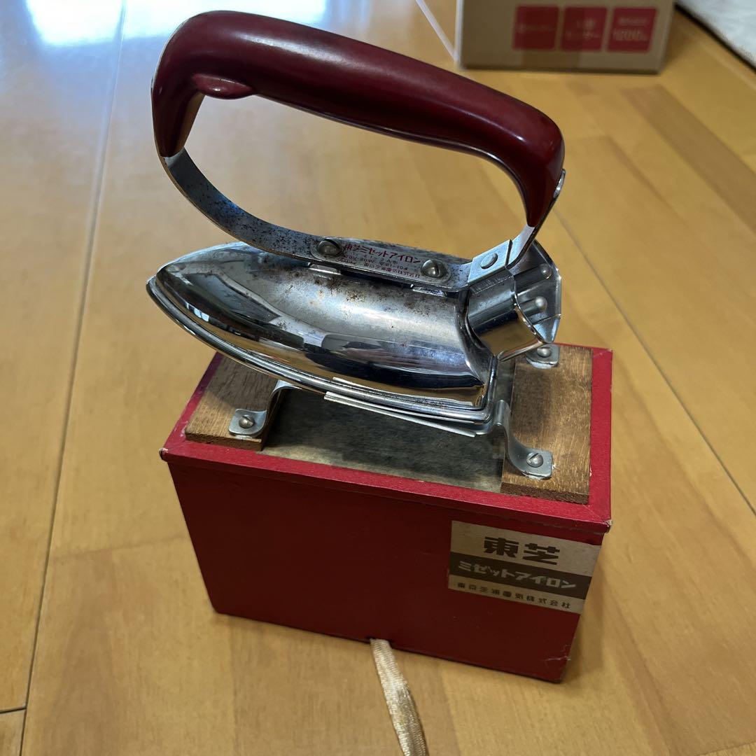 骨董　東芝 ミゼットアイロン E1-2A形 通電可 アンティーク ミニアイロン 東芝 ミゼットアイロン EI-2A形 昭和レトロ - メルカリ
