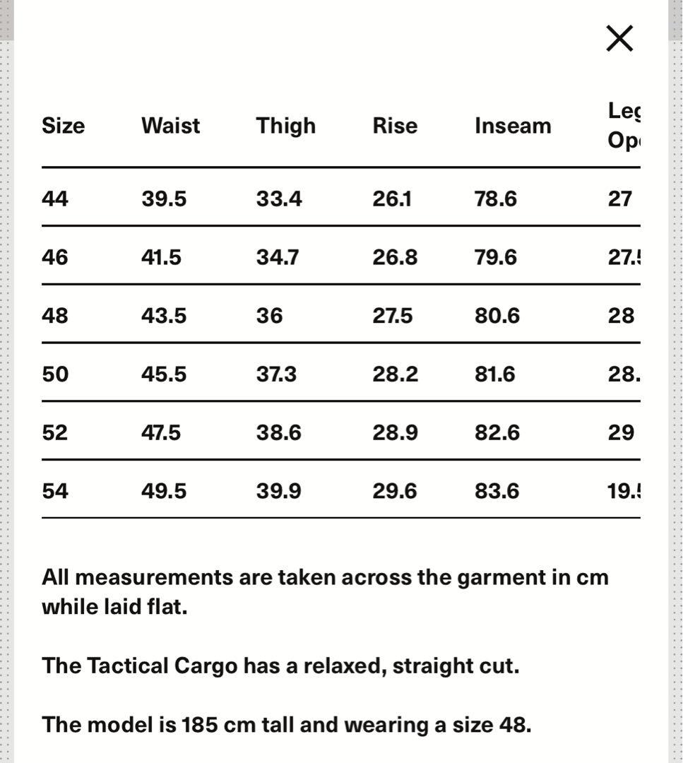 Our Legacy TACTICAL CARGO BLK 46 新品未使用
