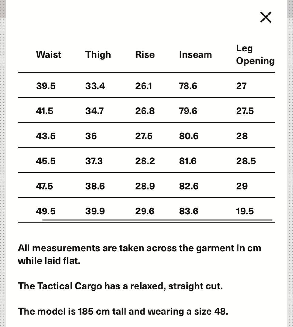 Our Legacy TACTICAL CARGO BLK 46 新品未使用