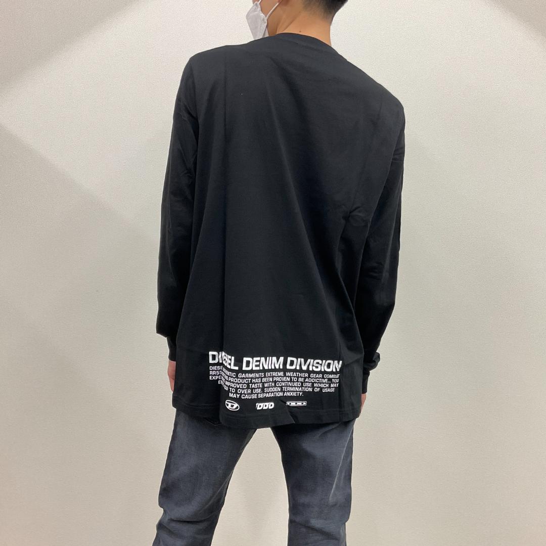 ディーゼル　長袖Tシャツ　A11068　黒S　新品定価14.300　43A24