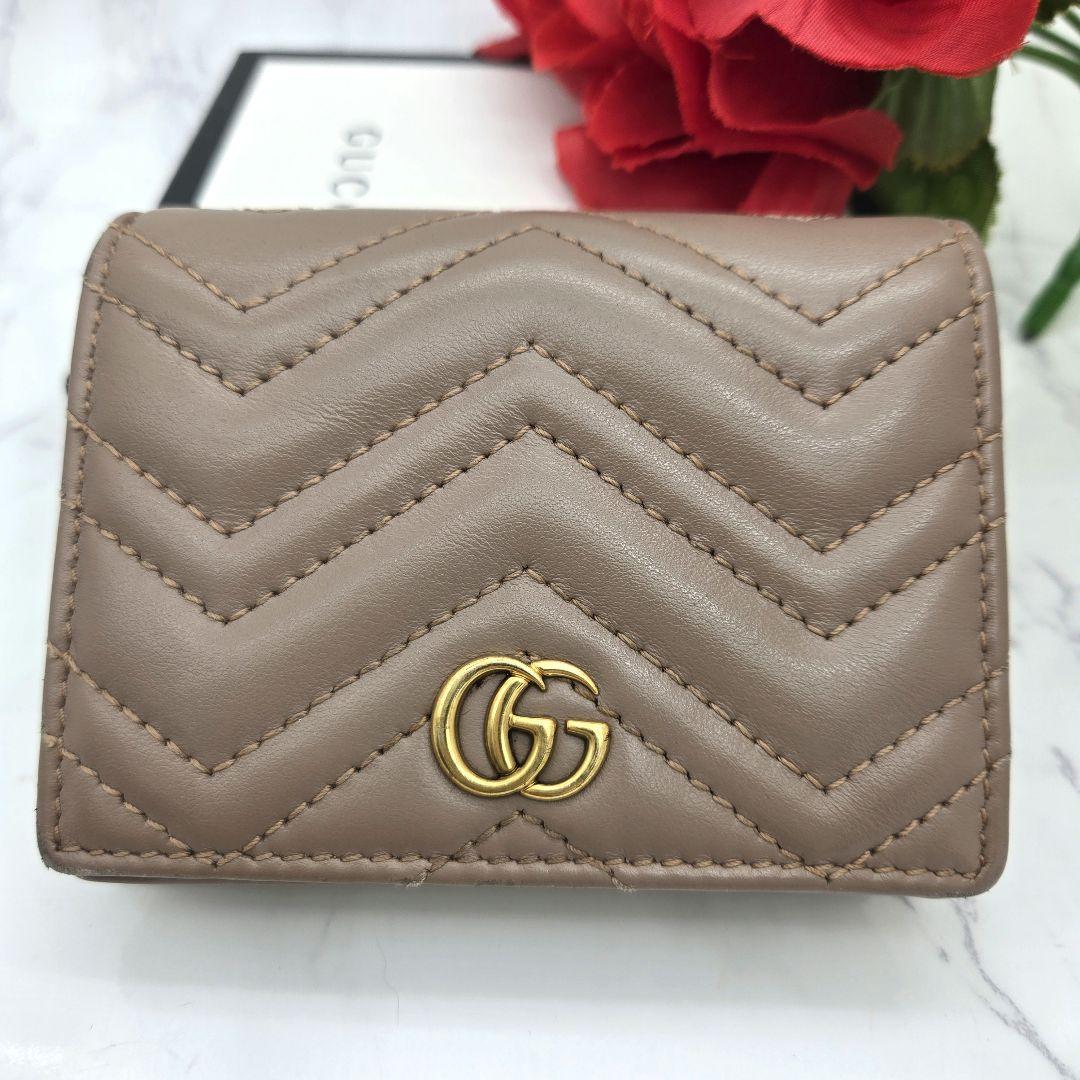 GUCCI 二つ折り財布　GG マーモント　キルティング 人気】 GUCCI グッチ 2つ折り財布 財布 GG マーモント キルティング