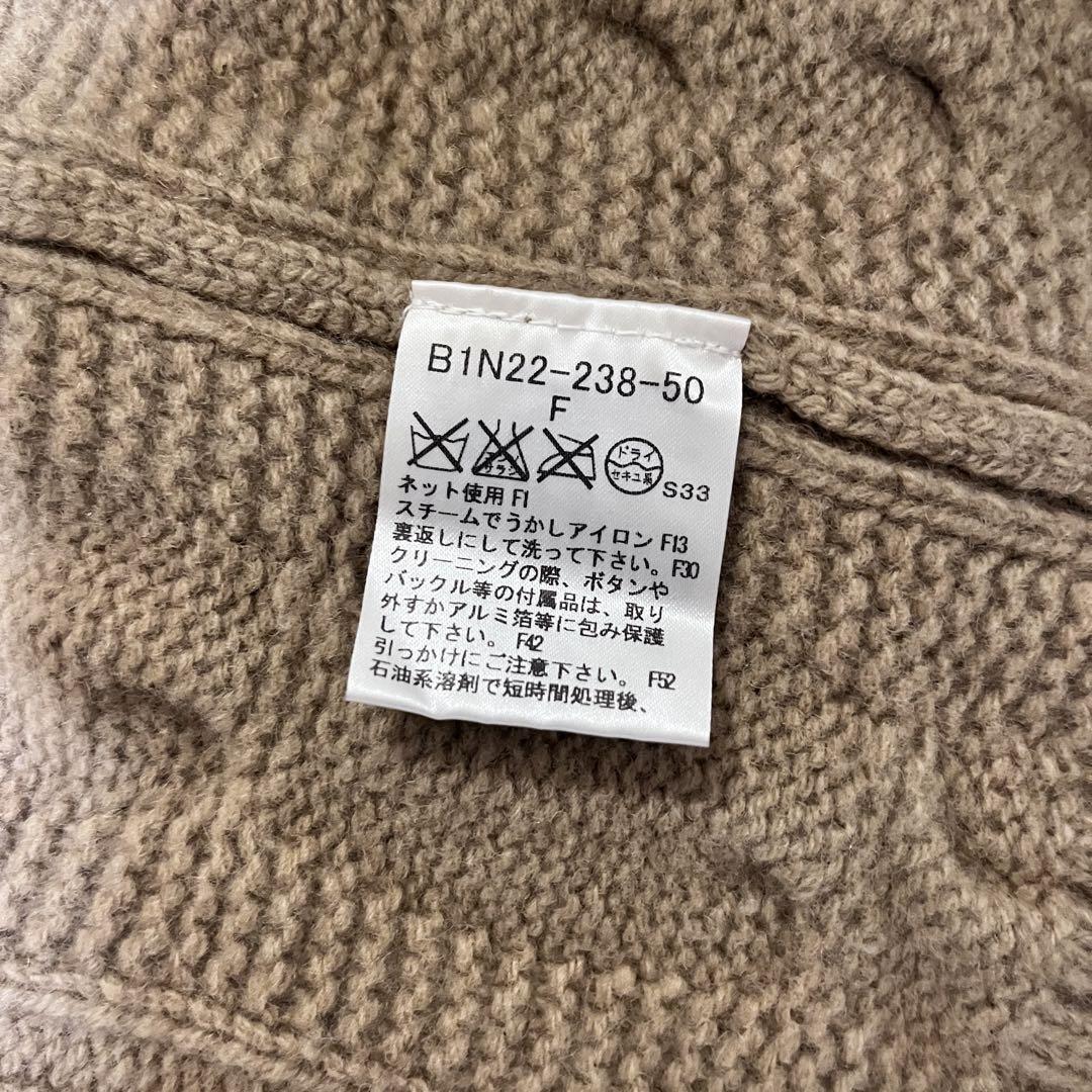 バーバリーロンドン ニットポンチョ ニットケープ カシミヤ混 ケーブル