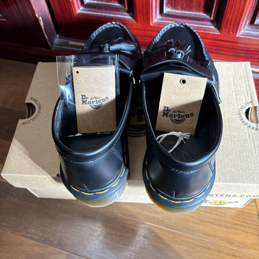 Dr. Martens フリンジローファー 5 UK 25cm Dr. Martens フリンジ付きローファー 黒赤 26cm
