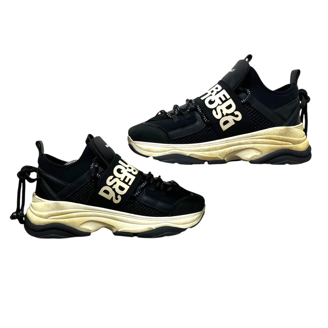 2 DSQUARED2 スニーカー ブラック イタリア製 サイズ42 - メルカリ