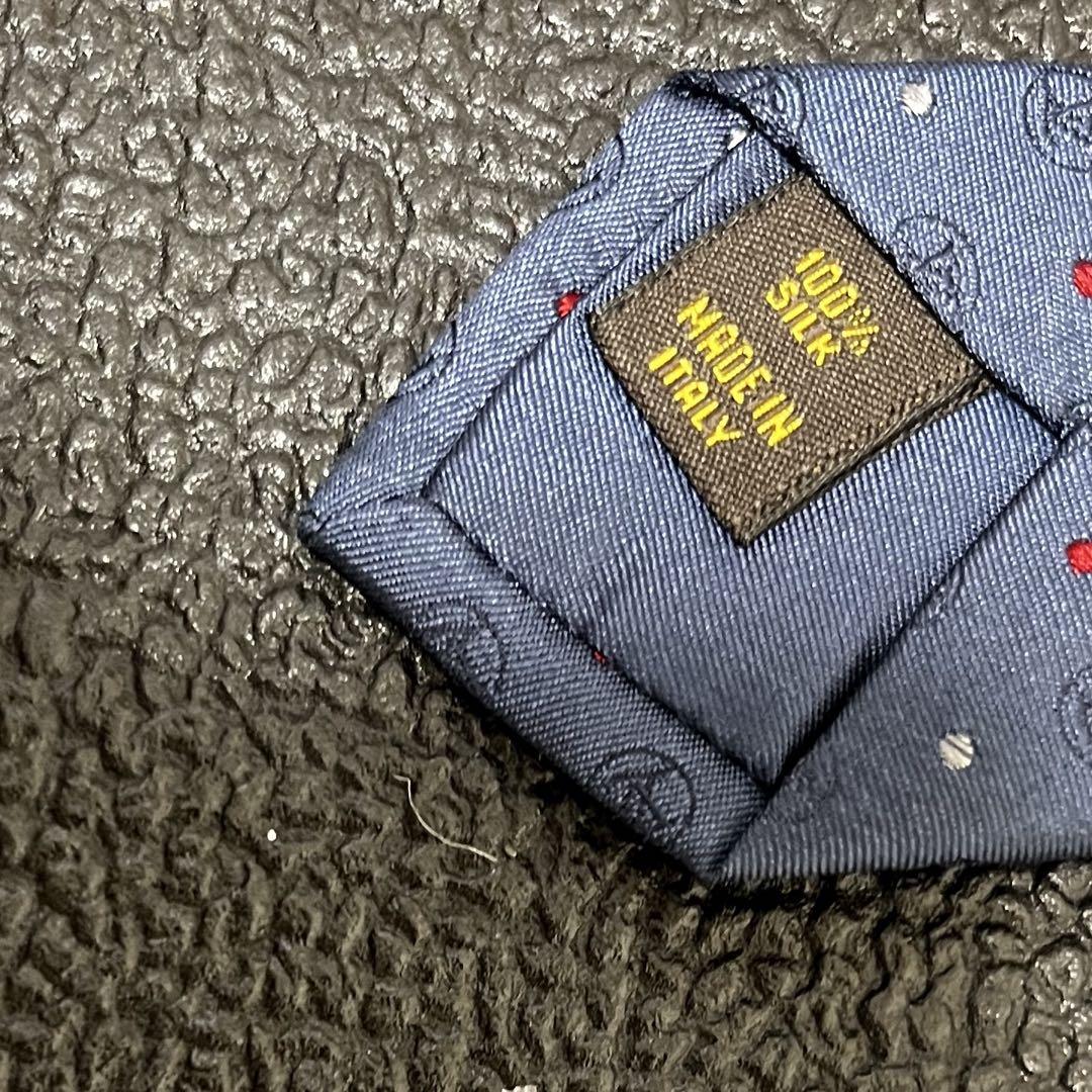 ルイヴィトン　LV LOUIS VUITTON ネクタイ　美品　ネイビー