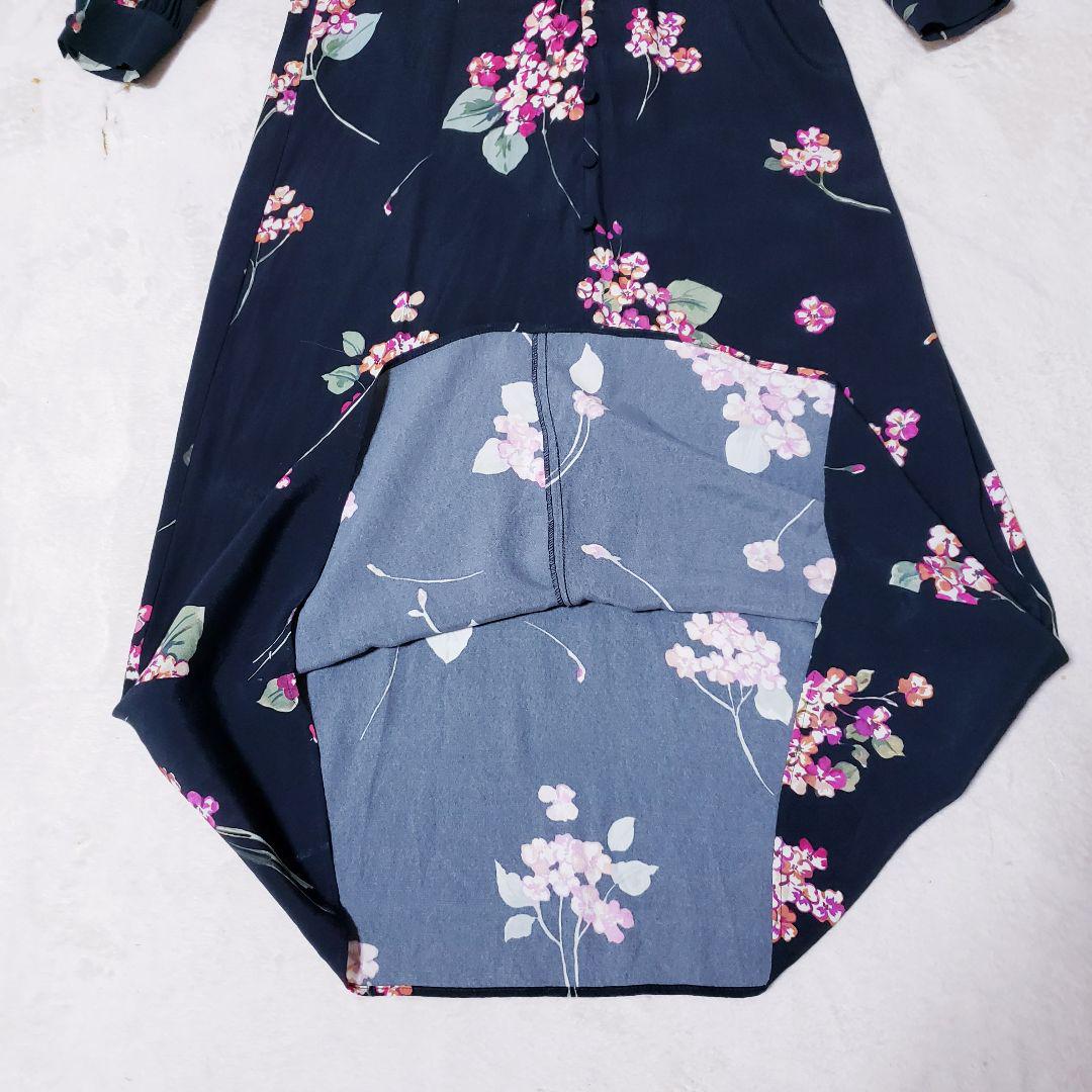 TWINSET 花柄ロングワンピース ブラウスワンピ ツインセット