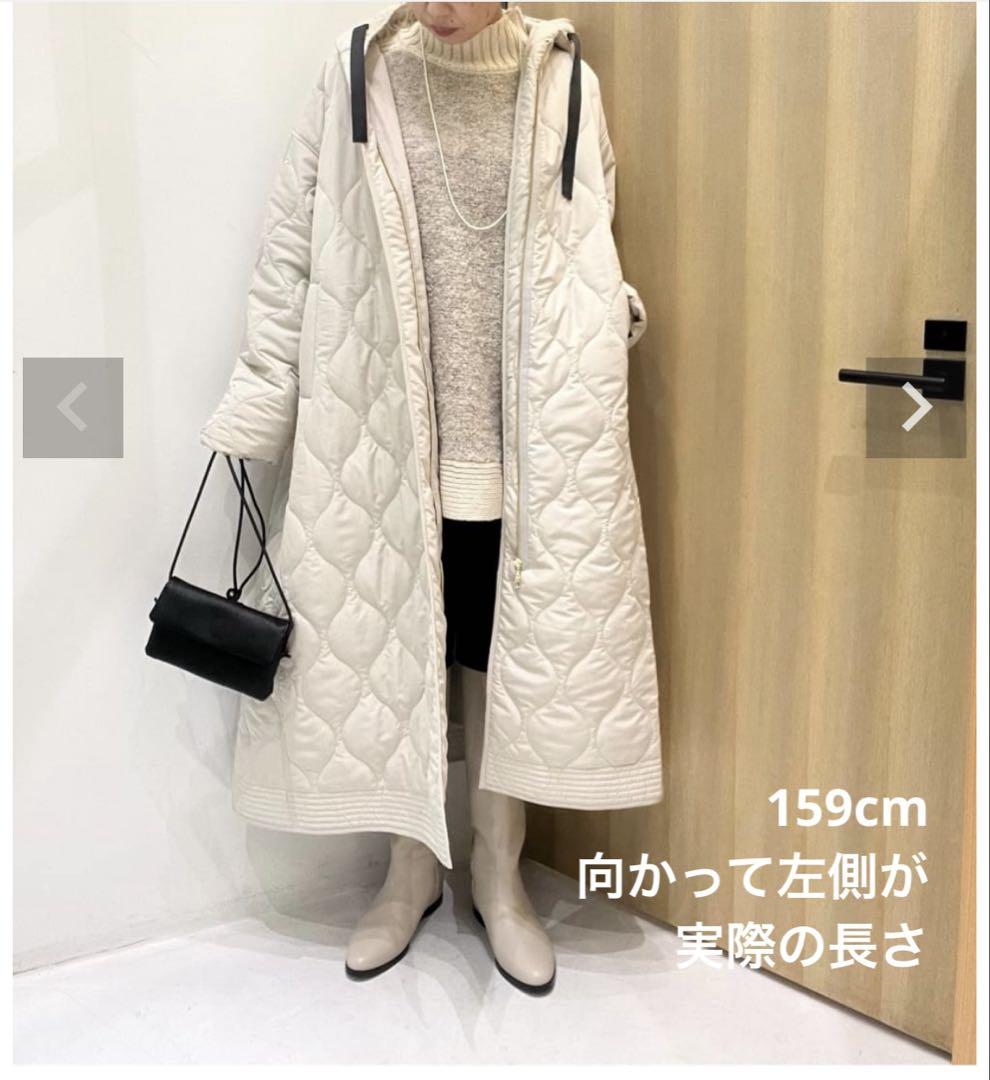 超美品✳︎HUMS キルティングロングコート　アイボリー