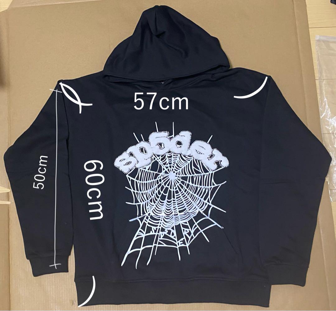 【Sp5der Hoodie Black/スパイダーパーカー 黒】